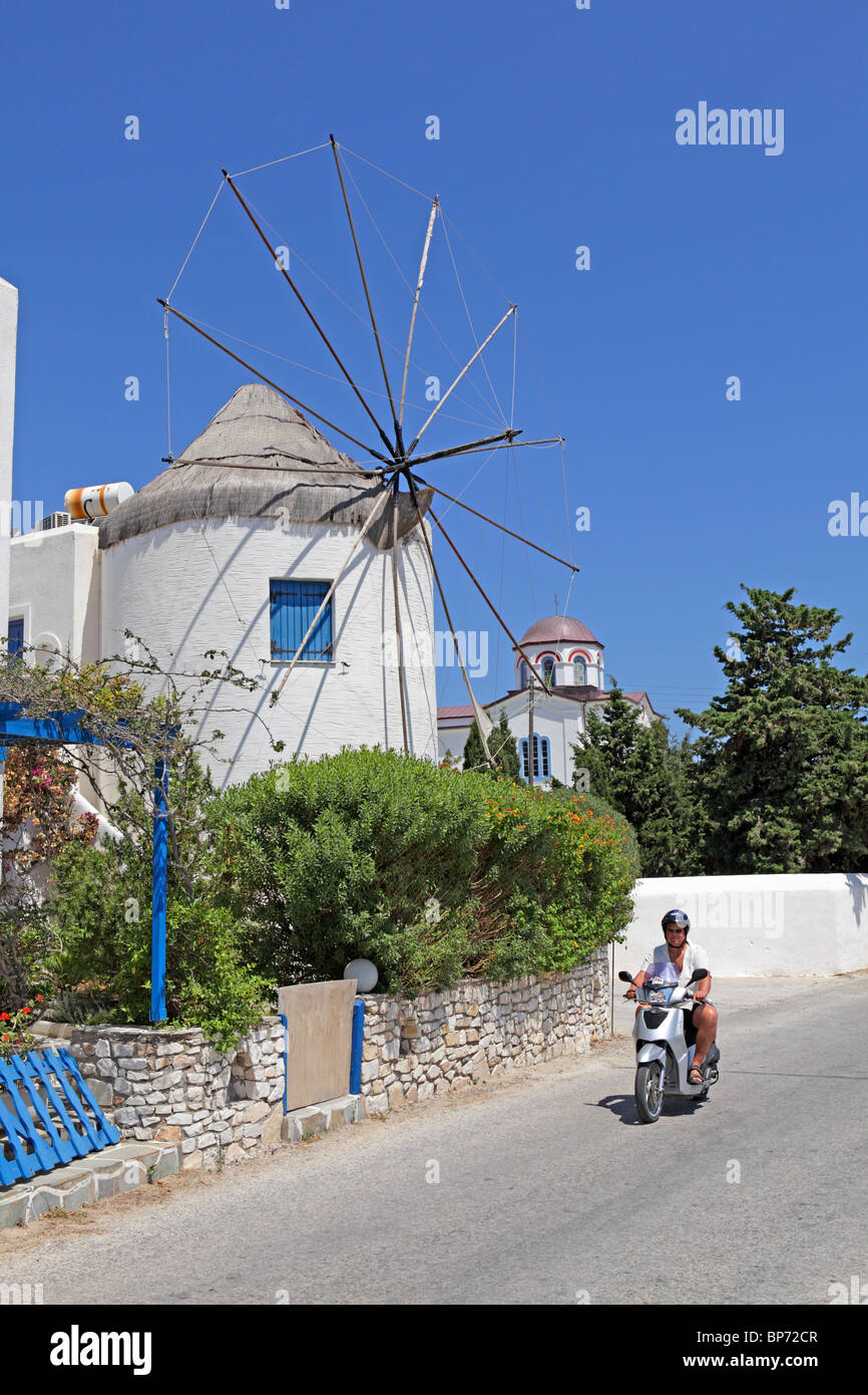 Greece island moped hi-res stock photography and images - Alamy