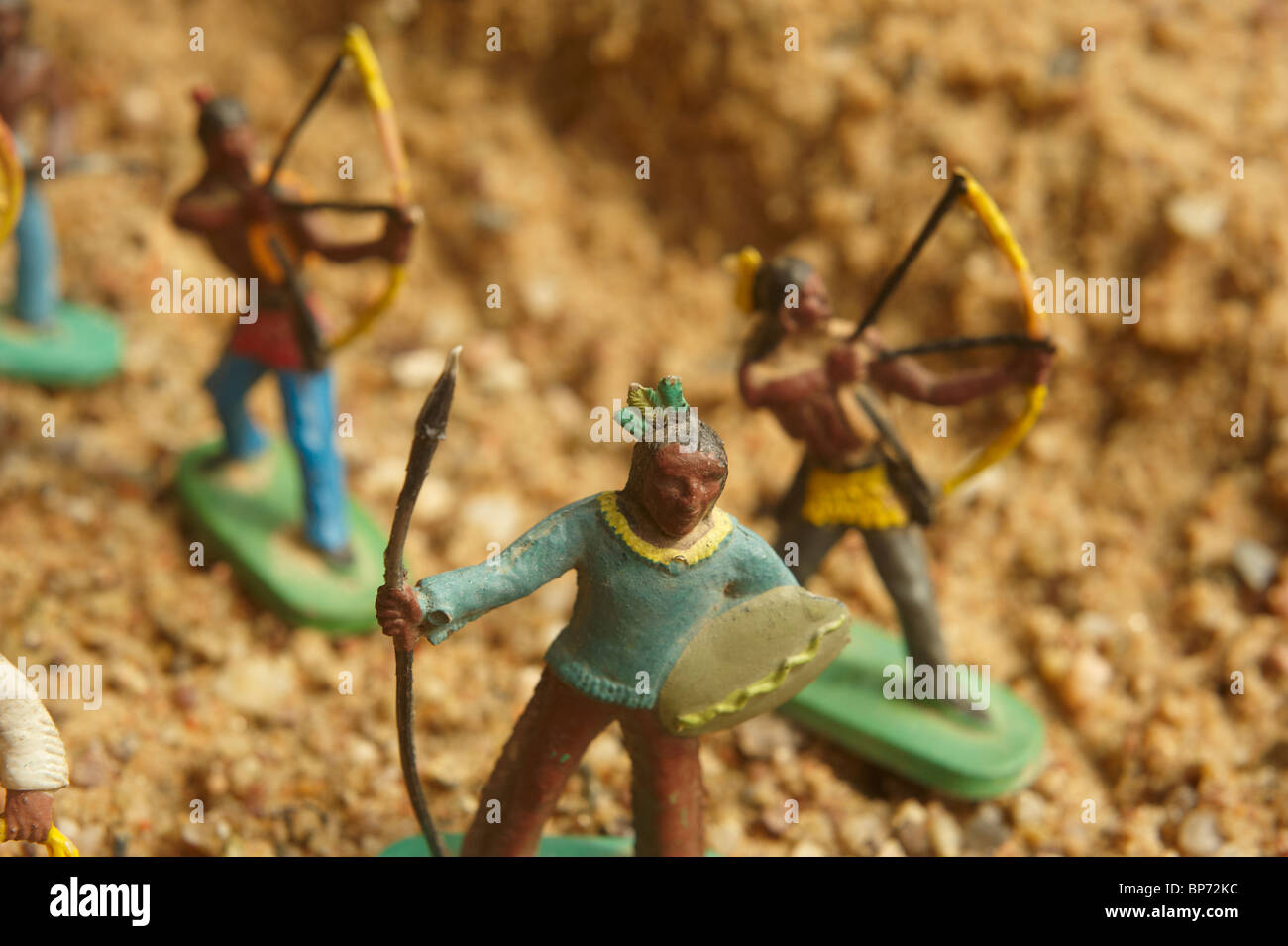 Plastic figure of Indians (Children Toy) in real world Stock Photo Alamy