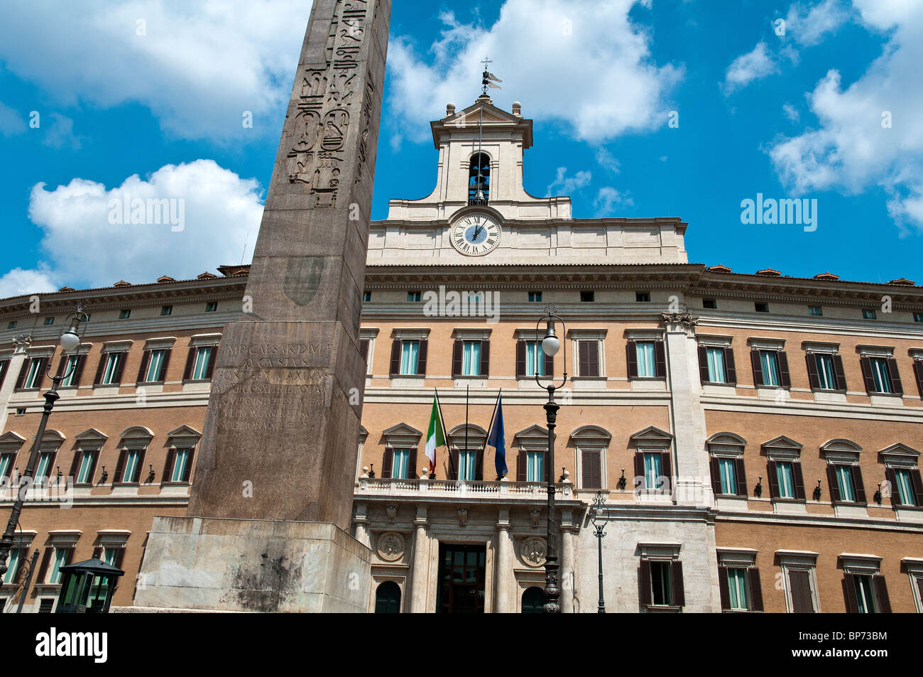 Palazzo Montecitorio, seat of the Italian Chamber of Deputies, Rome, Italy Stock Photo