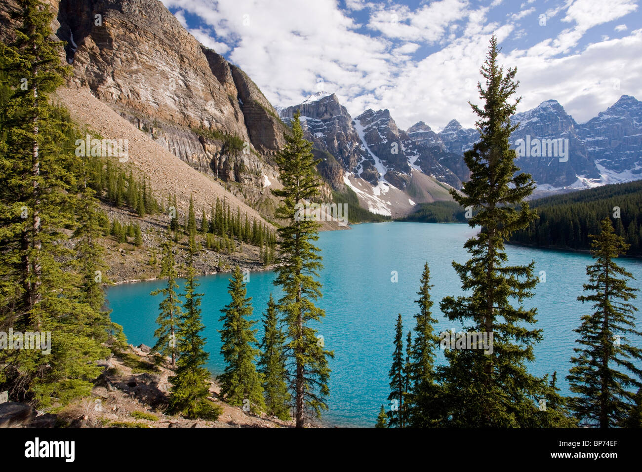 Morraine Lake, - famous alpine lake - in Banff National Park, Rockies ...