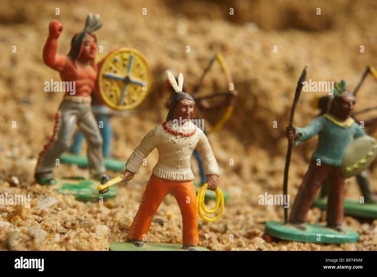 Plastic figure of Indians (Children Toy) in real world Stock Photo Alamy