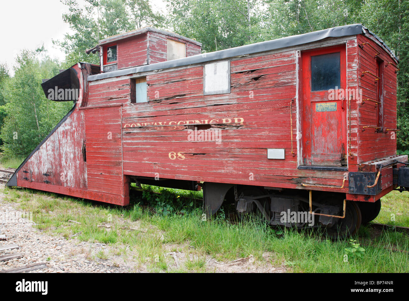 The Russell snow plow 68 at Bartlett Roundhouse in Bartlett, New