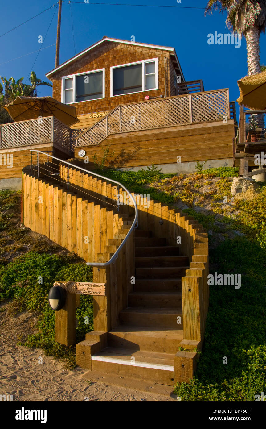 Stairway To Beach Bungalow Cabin At Crystal Cove State Park