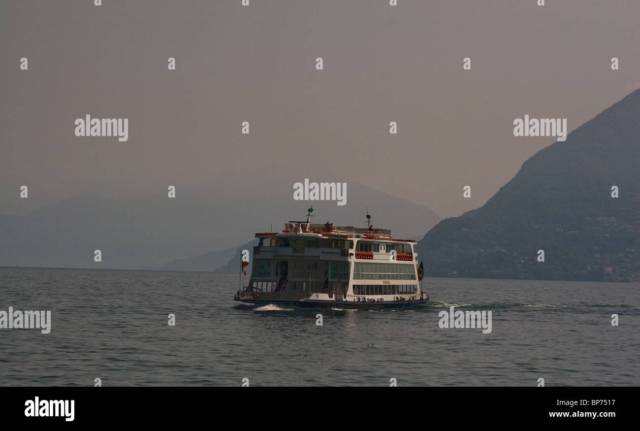 Lake Maggiore, ferry boat, holidays., vacations, Stock Photo