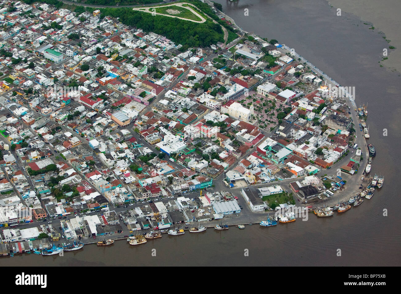 aerial view above Veracruz Mexico Stock Photo
