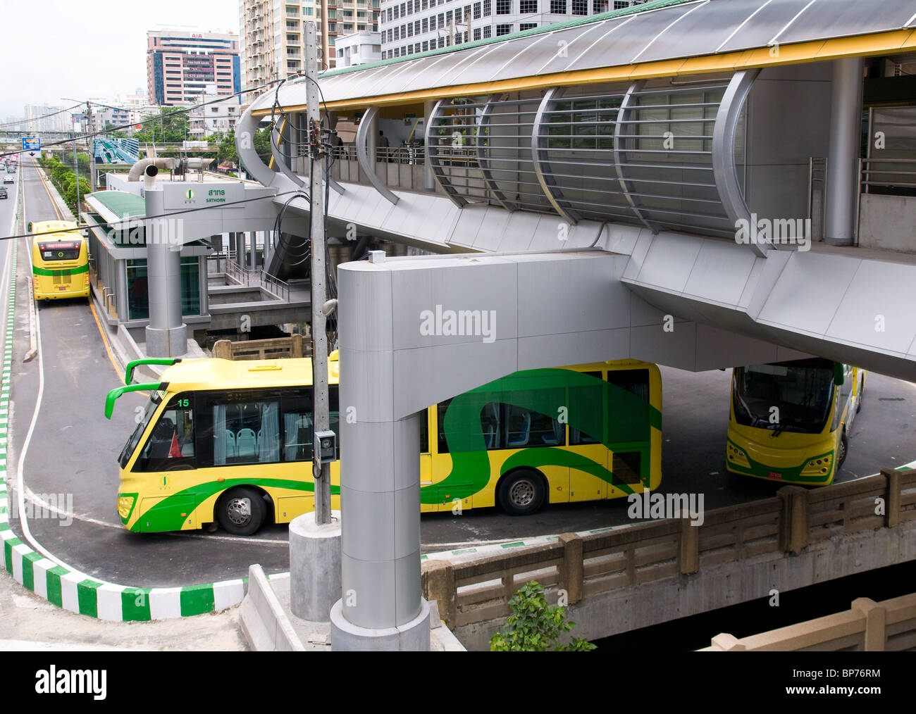 The BRT, Bus Rapid Transit, bus system in Bangkok Stock Photo