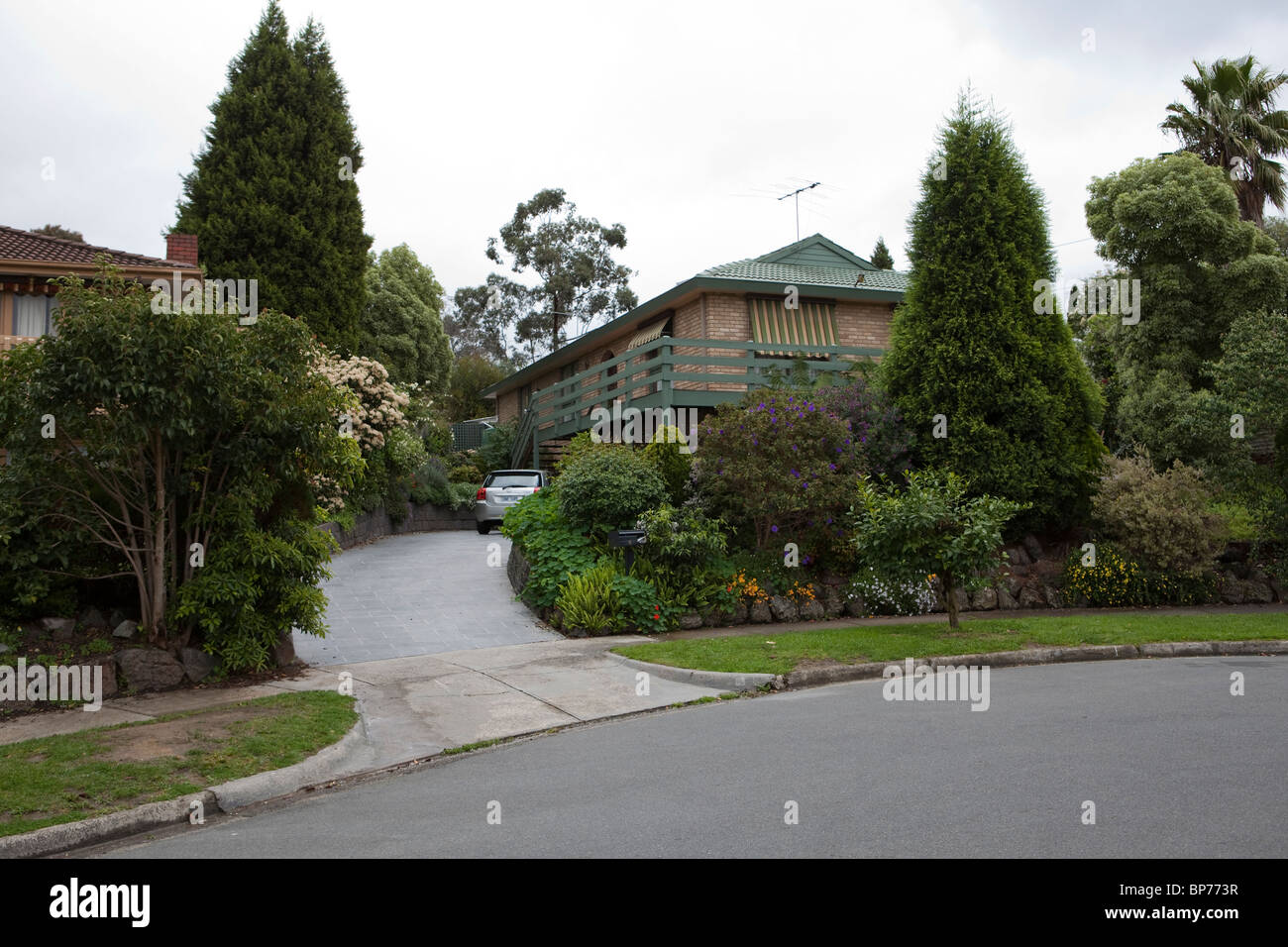 Pin Oak Court which doubles as Ramsay Street in Australian television series Neighbours Stock Photo