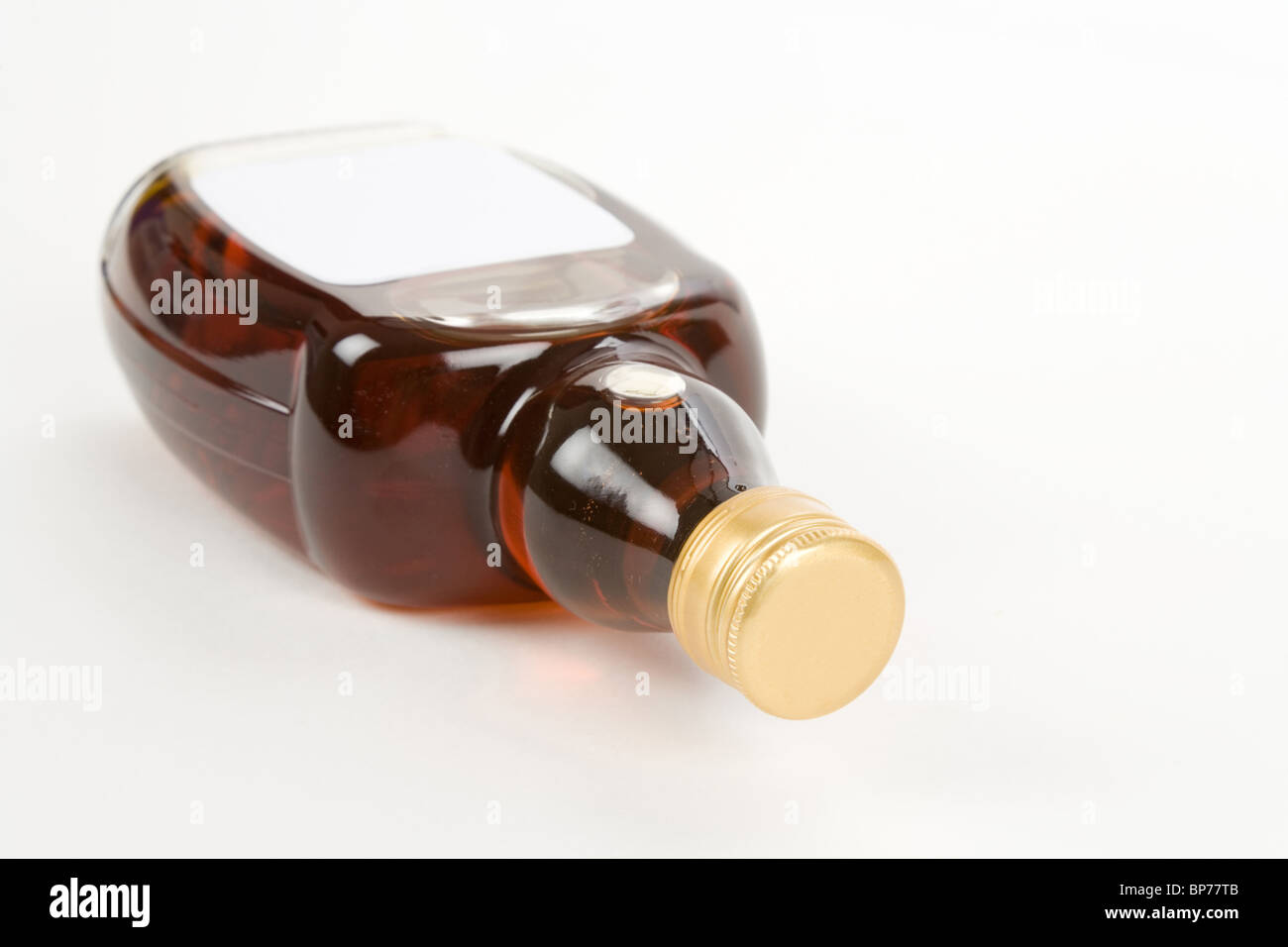 Hard Liquor Bottle with white background Stock Photo