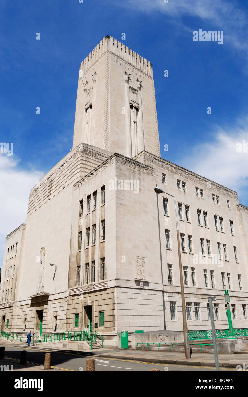 Liverpool Tunnel Authority building and tunnel ventilation tower on the