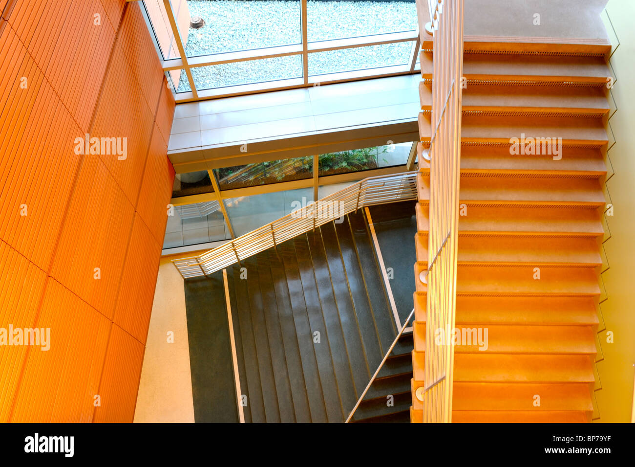 Contemporary Staircase in Modern Structure Stock Photo