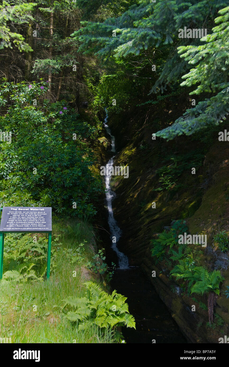 Llechwedd slate mine caverns, secret waterfall, Blaenau, Ffestiniog