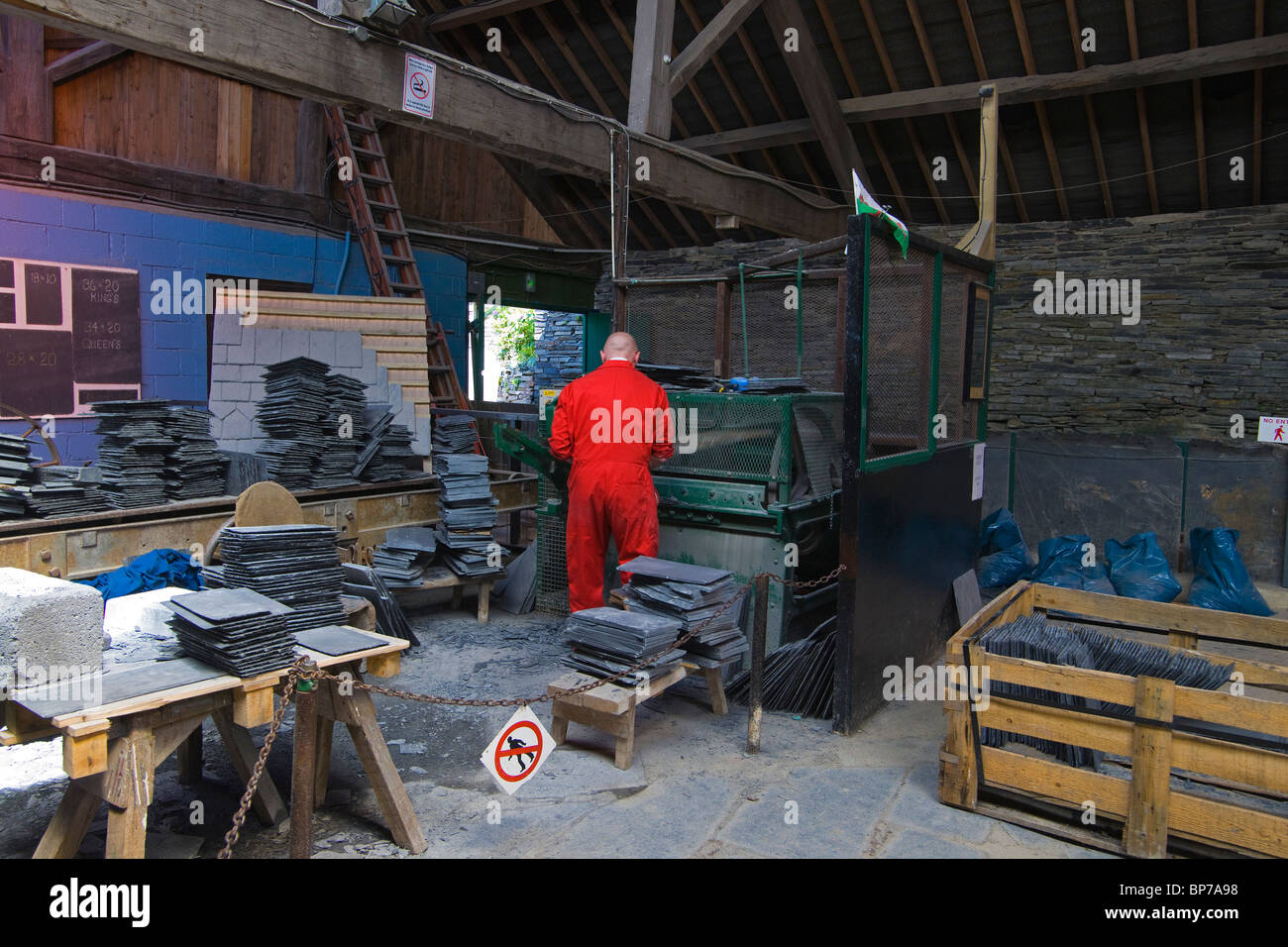 Llechwedd slate mine caverns, slate works, Blaenau, Ffestiniog
