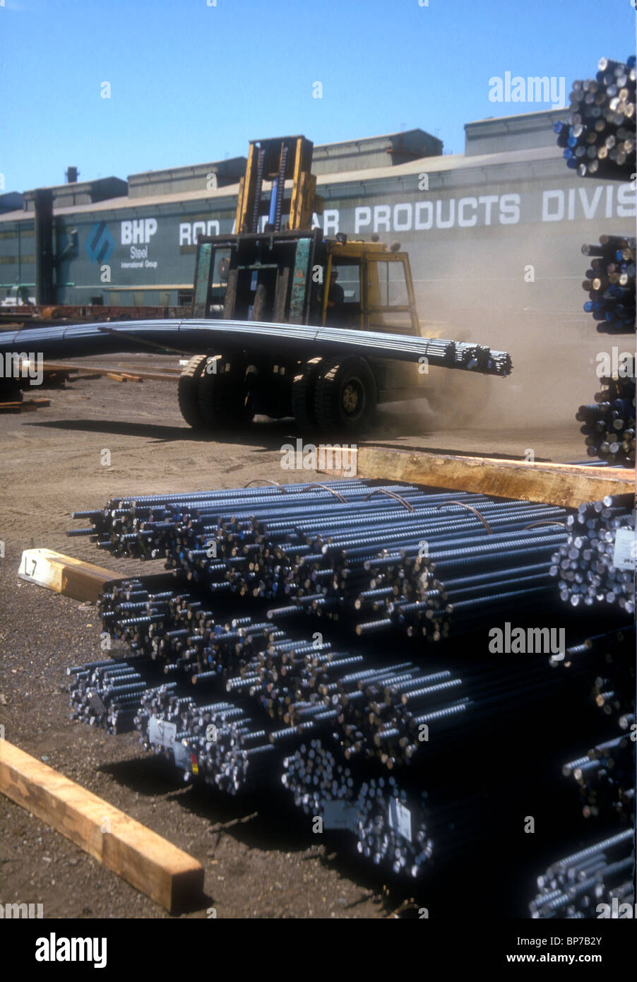 BHP steelworks in Newcastle NSW Australia. 1970 Stock Photo