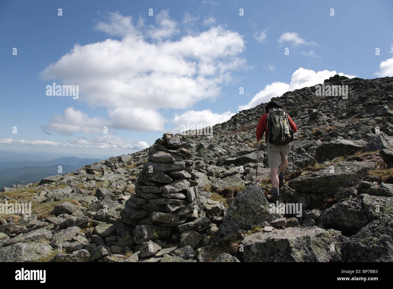 Mount Washington State Park - Hiker ascending the Nelson Crag Trail ...