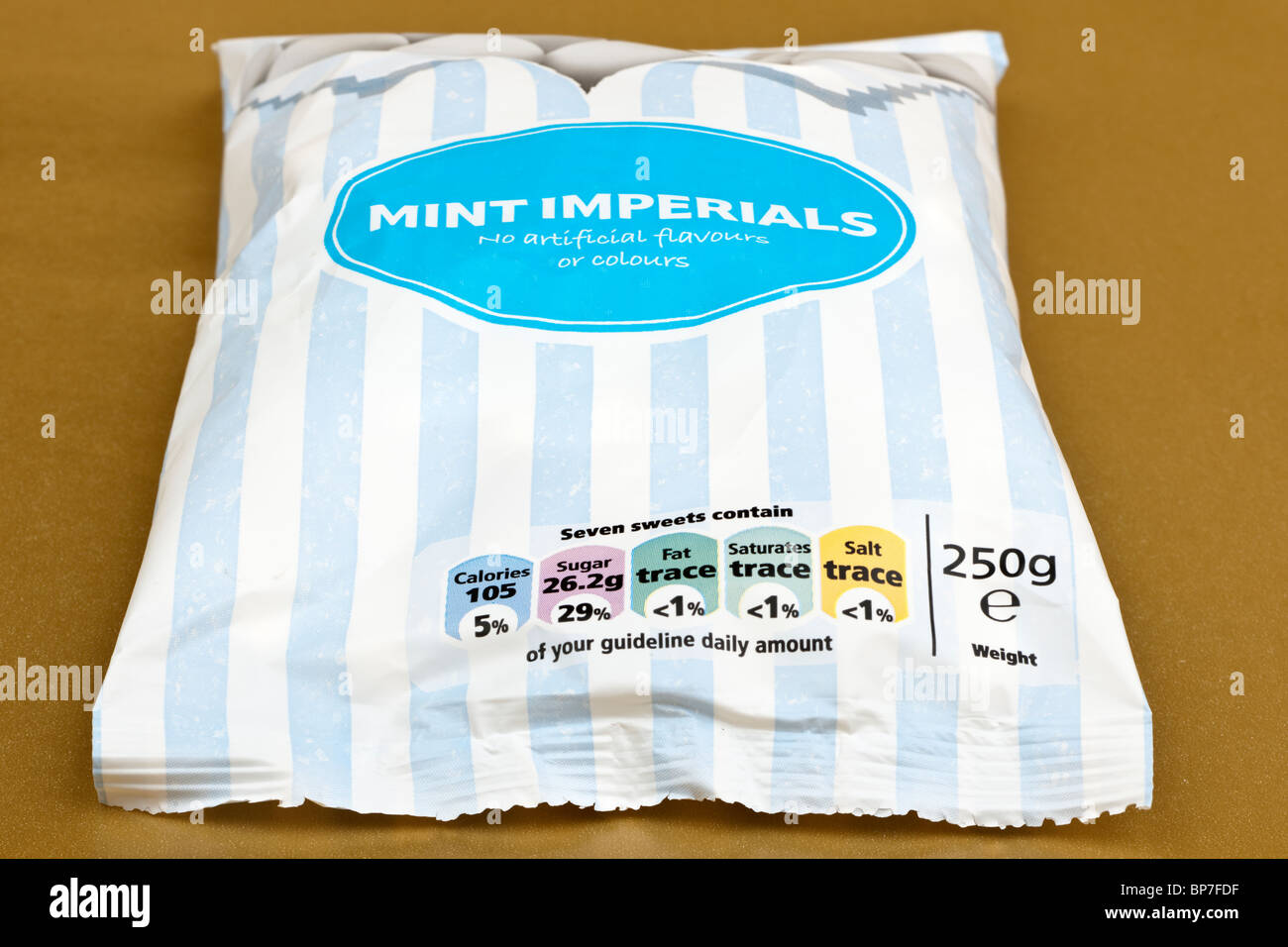 White bag of Mint Imperials Stock Photo