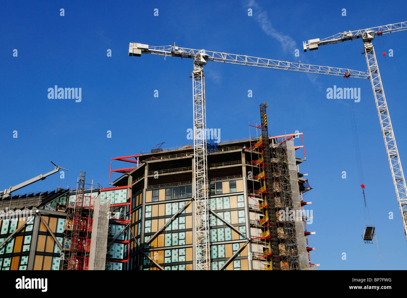 Construction Cranes at The NEO Bankside building site, Southwark