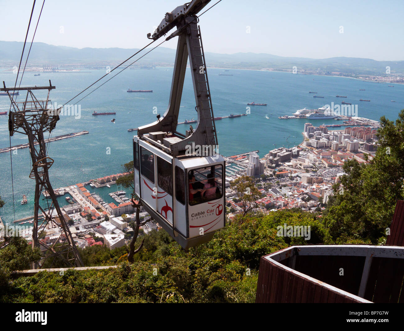 Cable car on the Rock of Gibraltar Stock Photo Alamy