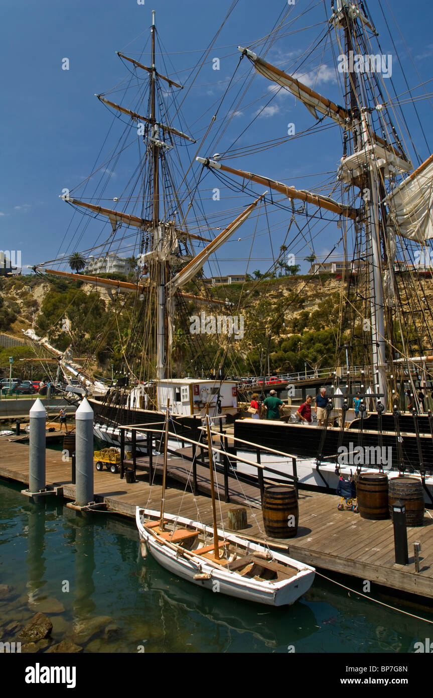 The Pilgrim, tall ship docked at Dana Point Harbor, Dana Point, Orange