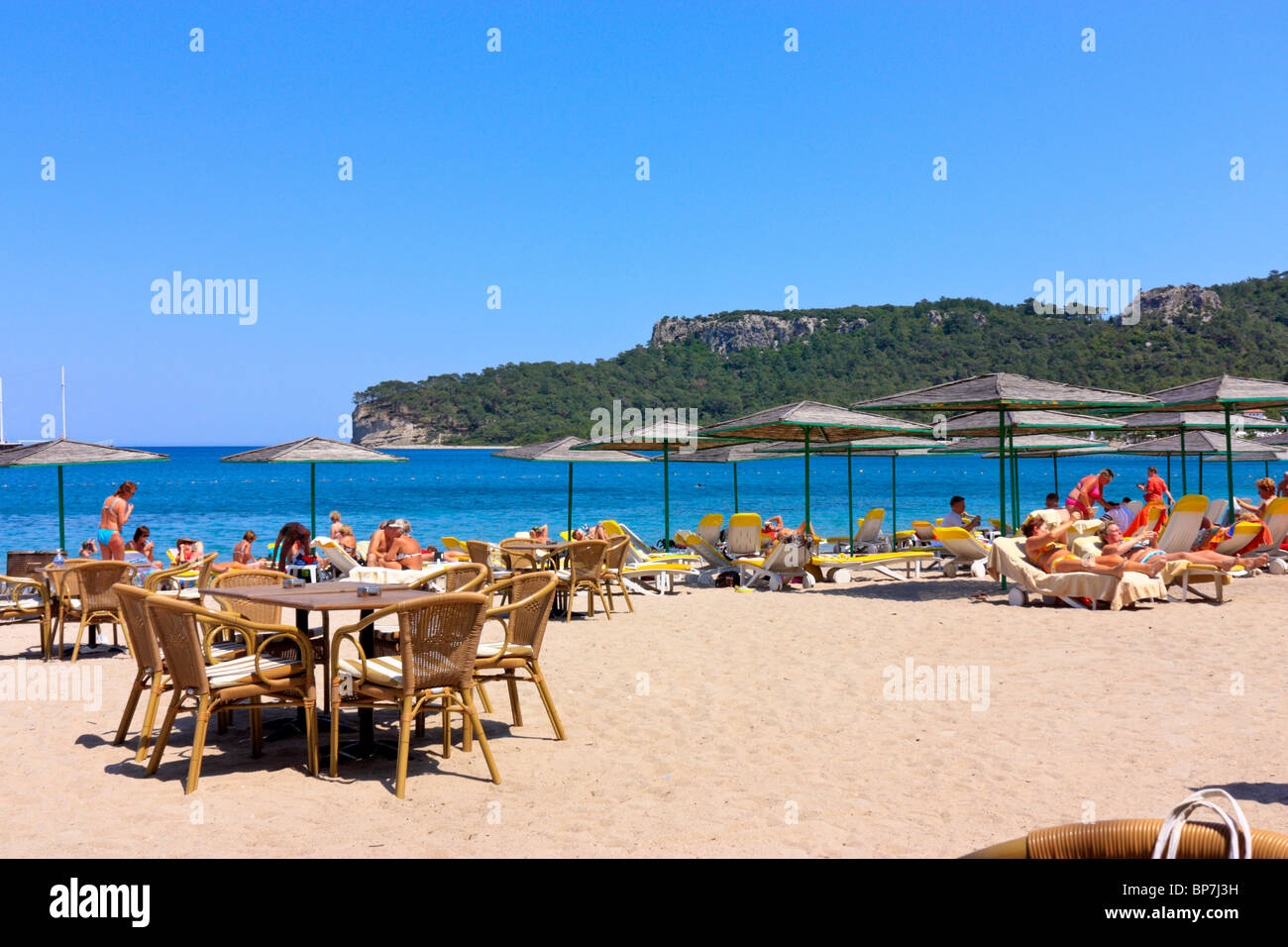 Beach and coastline view in Kemer, Antalya, Turkey Stock Photo - Alamy