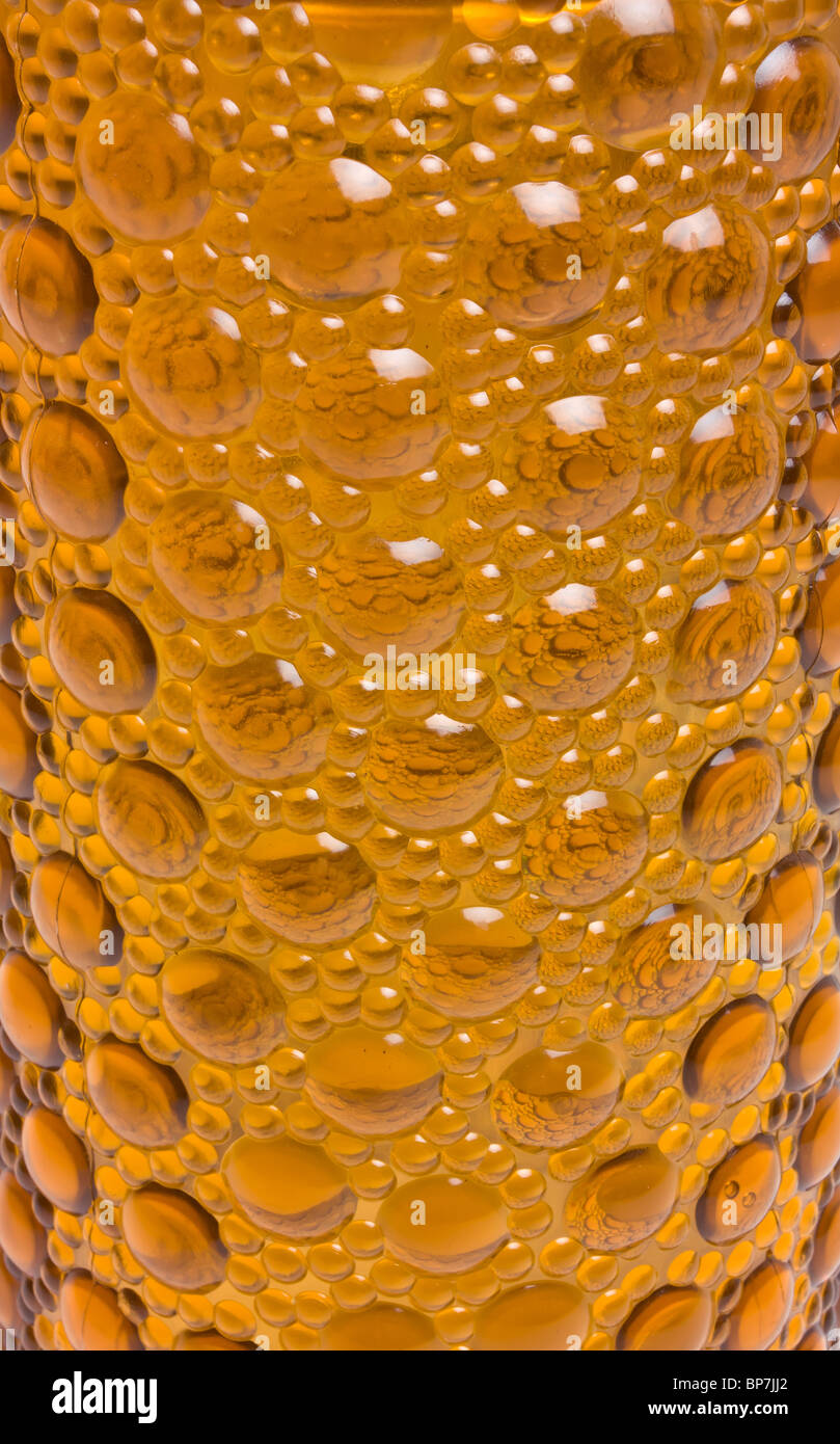 Background or texture image of plastic bubble efect retro lampshade close up. Stock Photo