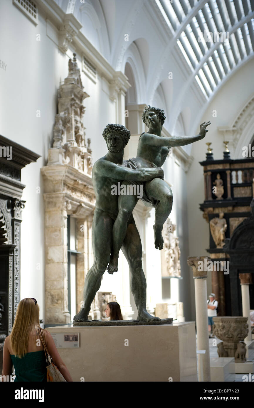 Renaissance statues, including Samson Slaying the Philistine by Giambologna, in the V&A museum