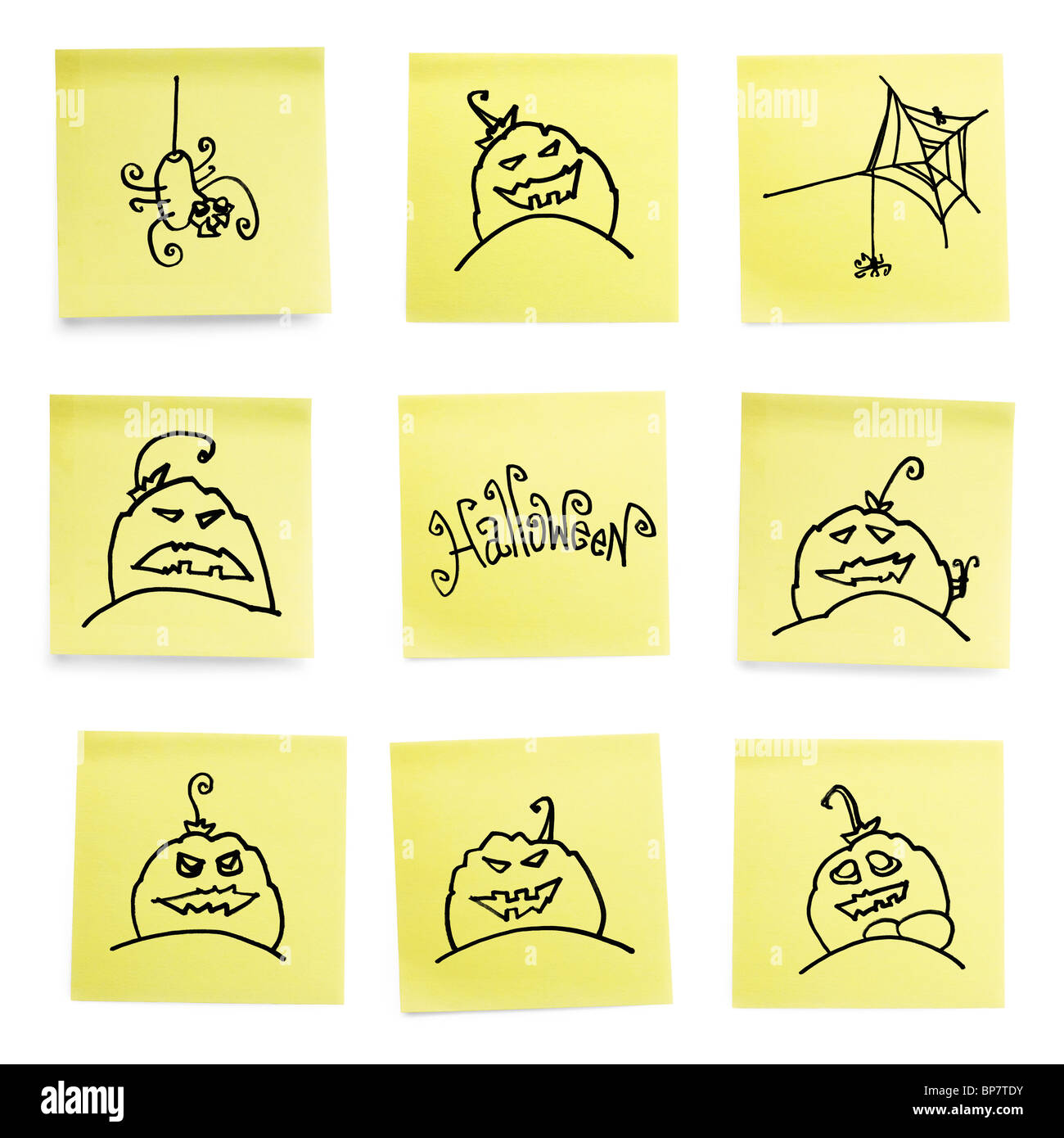 Set with halloween doodles hi-res stock photography and images - Alamy, image size:1300x1390