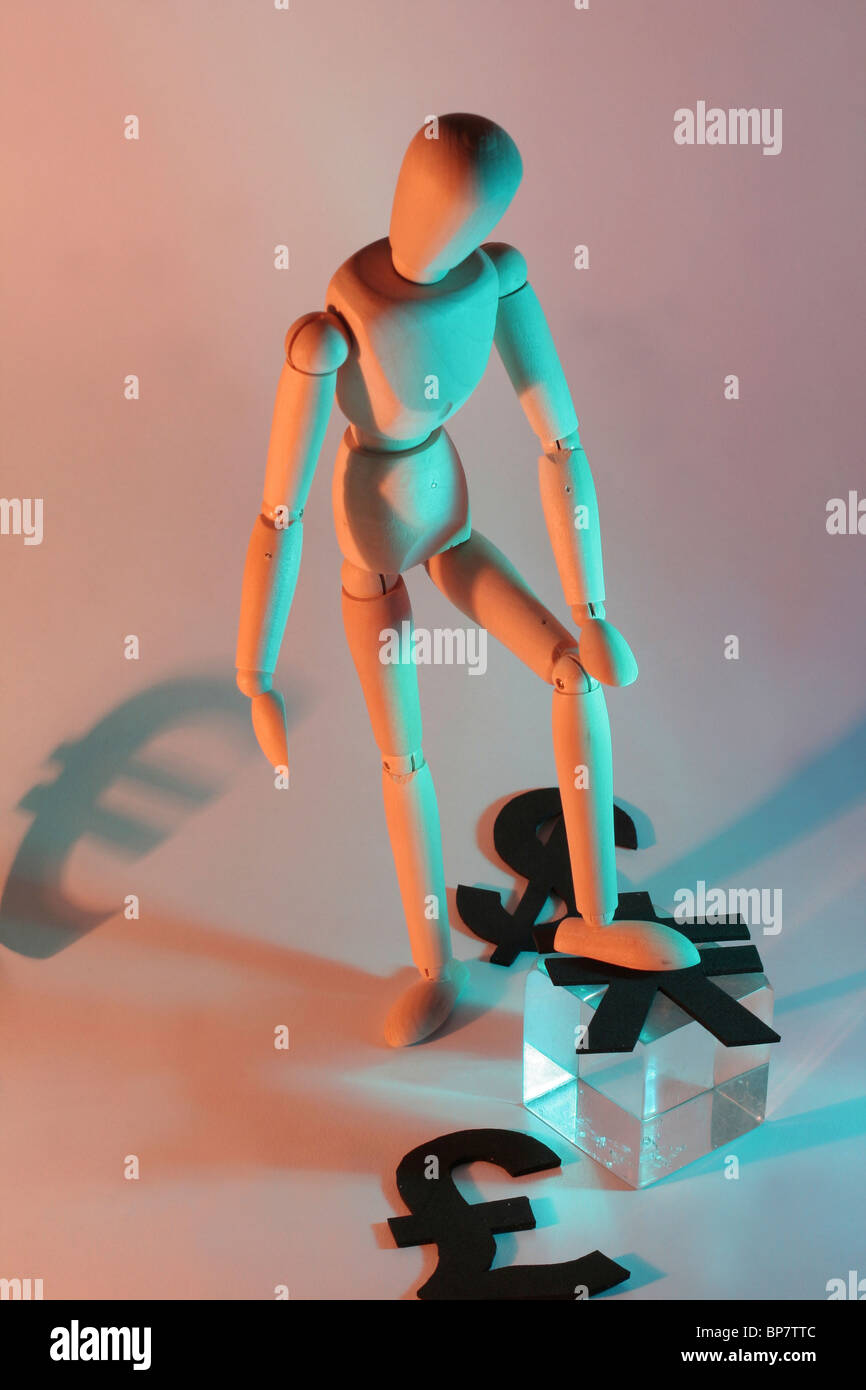 Currency choices Stock Photo