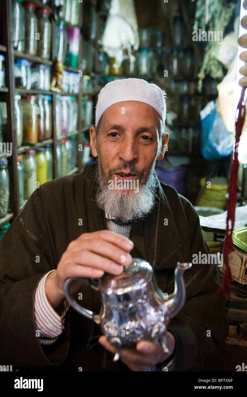 Moroccan Spice Trader Stock Photo