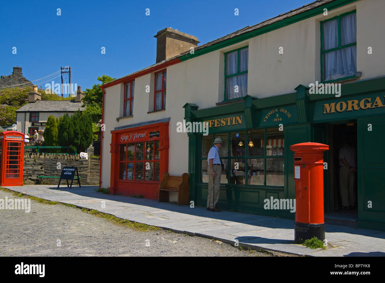 Llechwedd slate mine caverns, miners village. Blaenau, Ffestiniog
