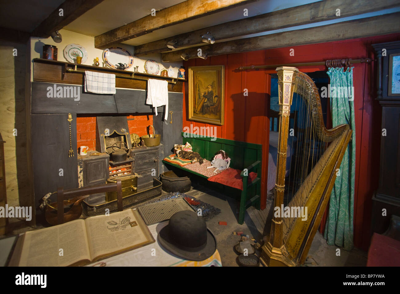 Llechwedd slate mine caverns, miners village. Blaenau, Ffestiniog