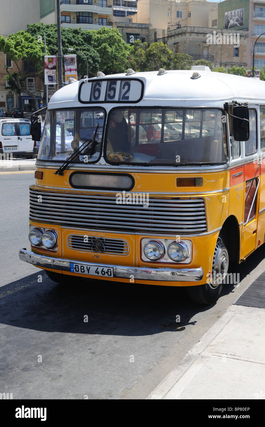 Malta Bus Stock Photo