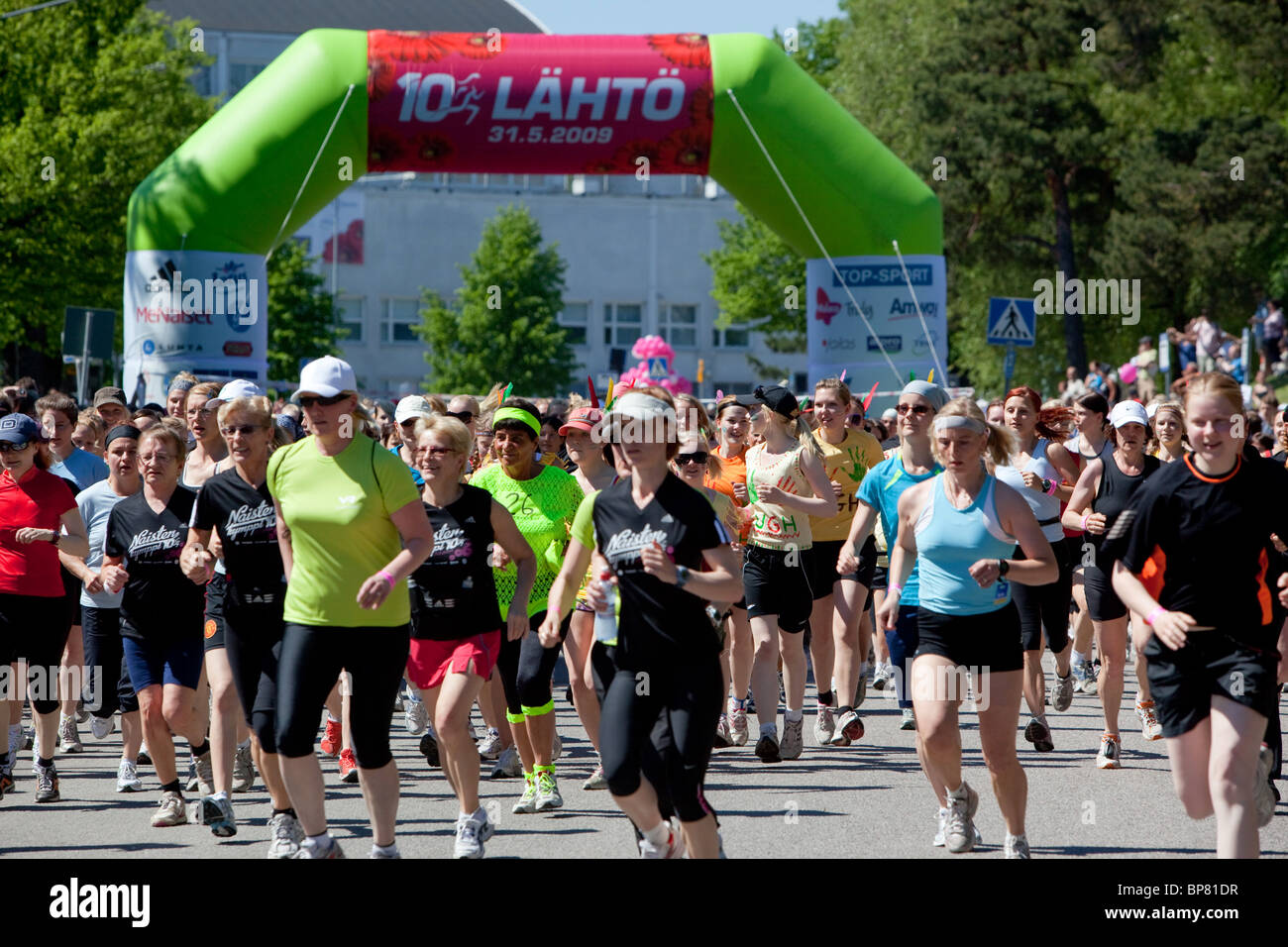 Running event only for women, Helsinki, Finland Stock Photo