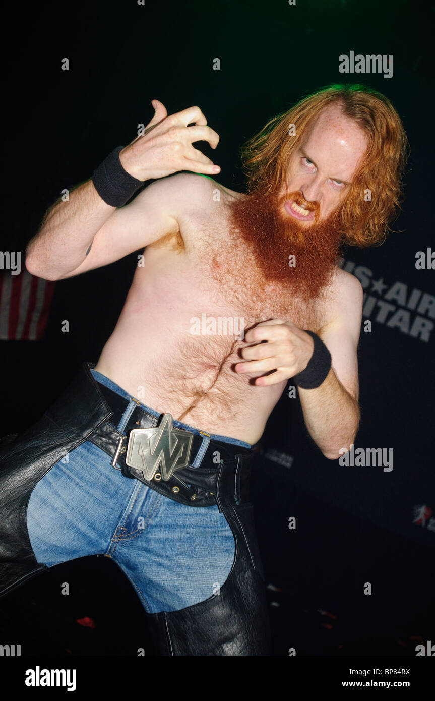 WindHammer performs at the US Air Guitar Championships in New York City at Irving Plaza. July 22, 2010. Stock Photo