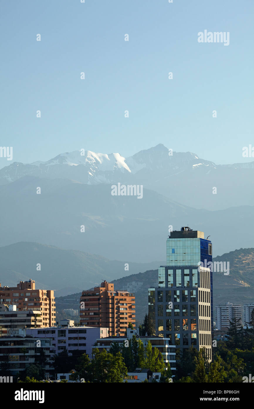 Vitacura and Andes Mountains, Santiago, Chile, South America Stock Photo