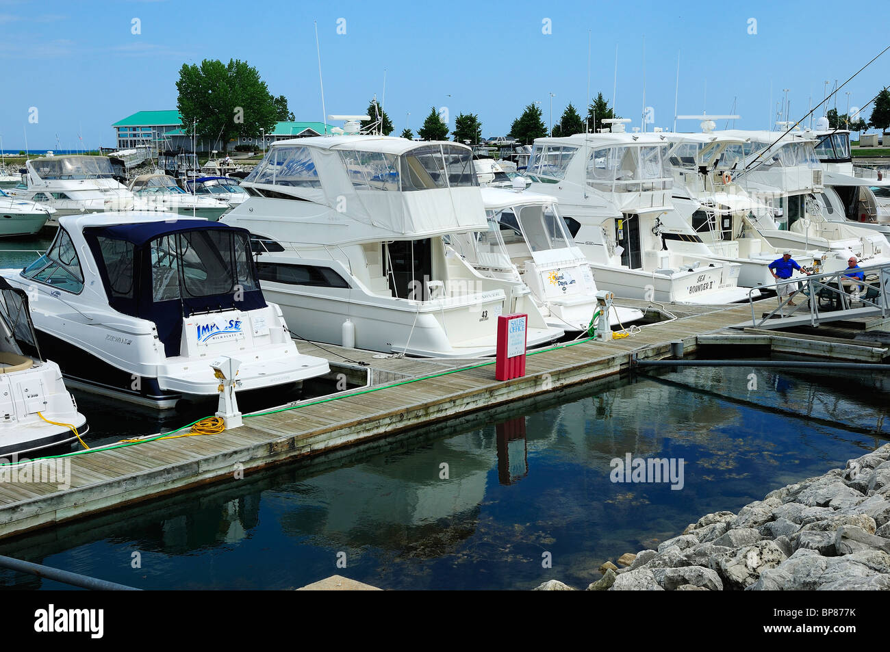 Yachts for sale at Winthrop Harbor, North Point Marina, Illinois, USA