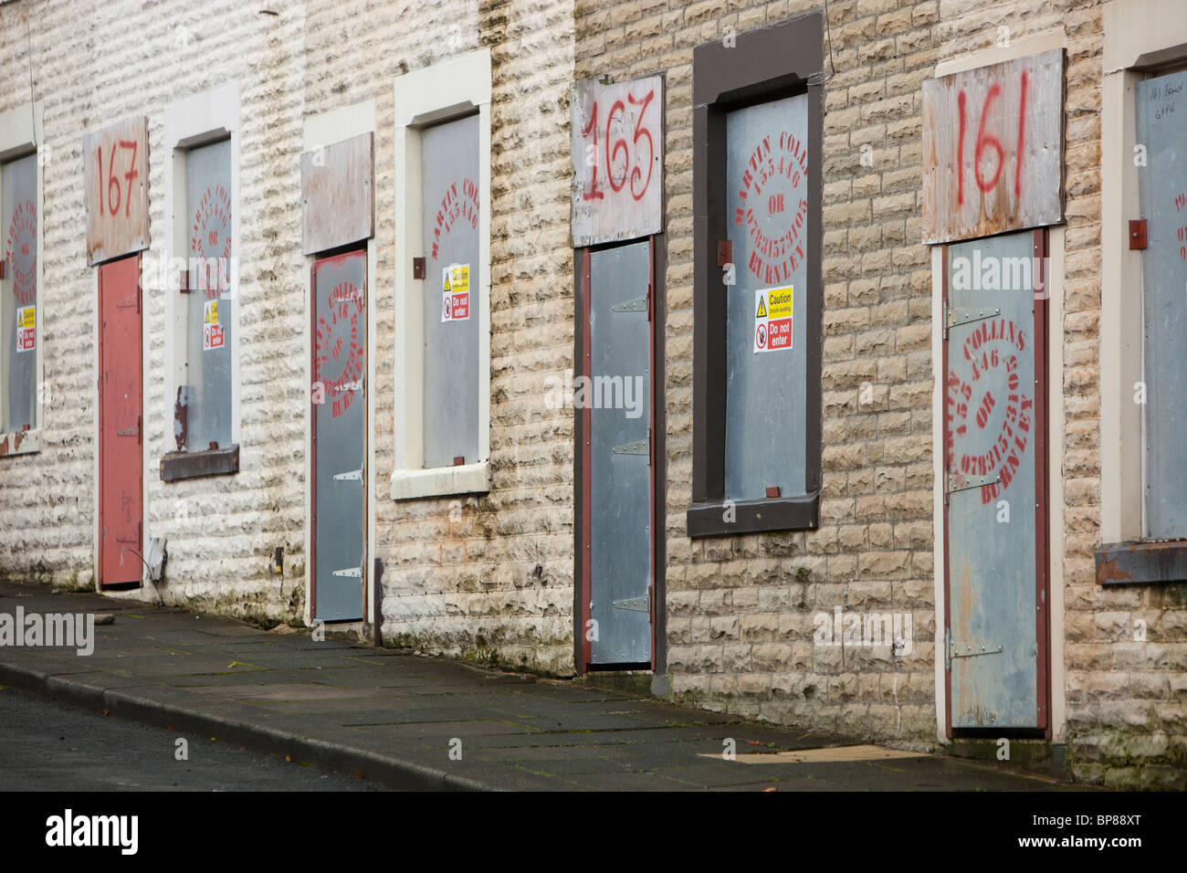 Boarded up derelict houses in Burnley, Lancashire, UK Stock Photo Alamy