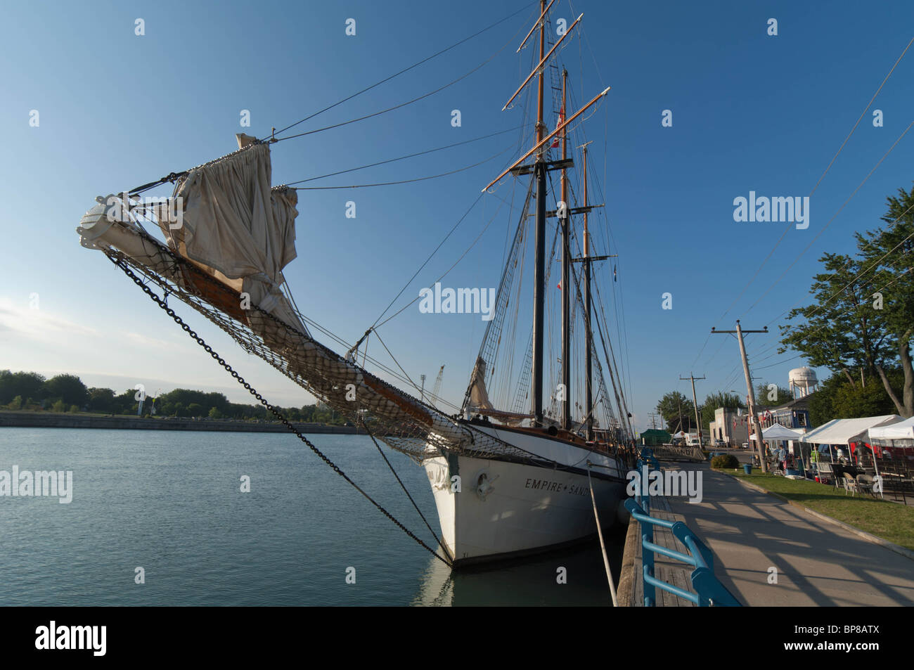 The "Empire Sandy" lies dockside during the "Canal Days" festival in