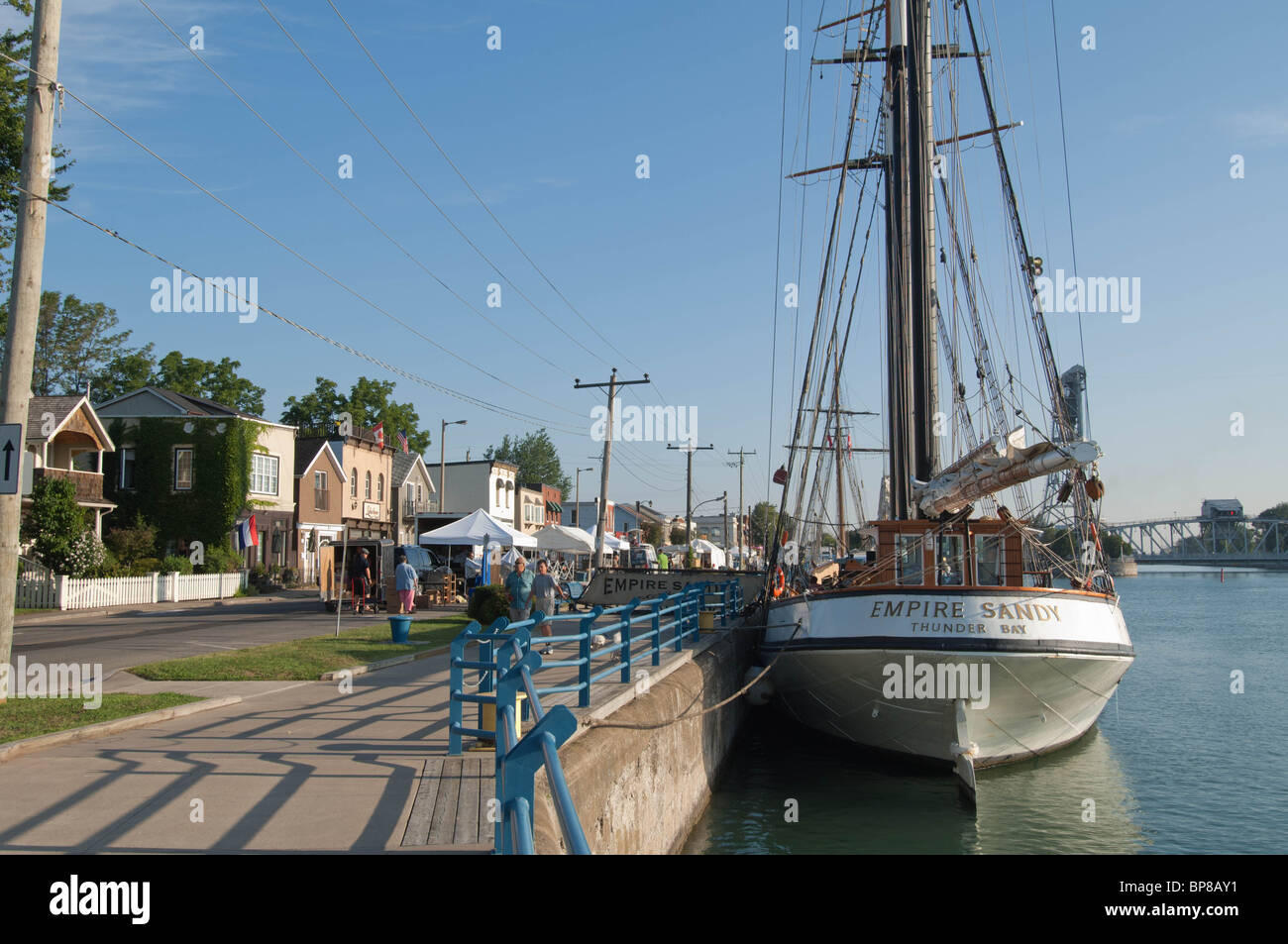 The "Empire Sandy" lies dockside during the "Canal Days" festival in