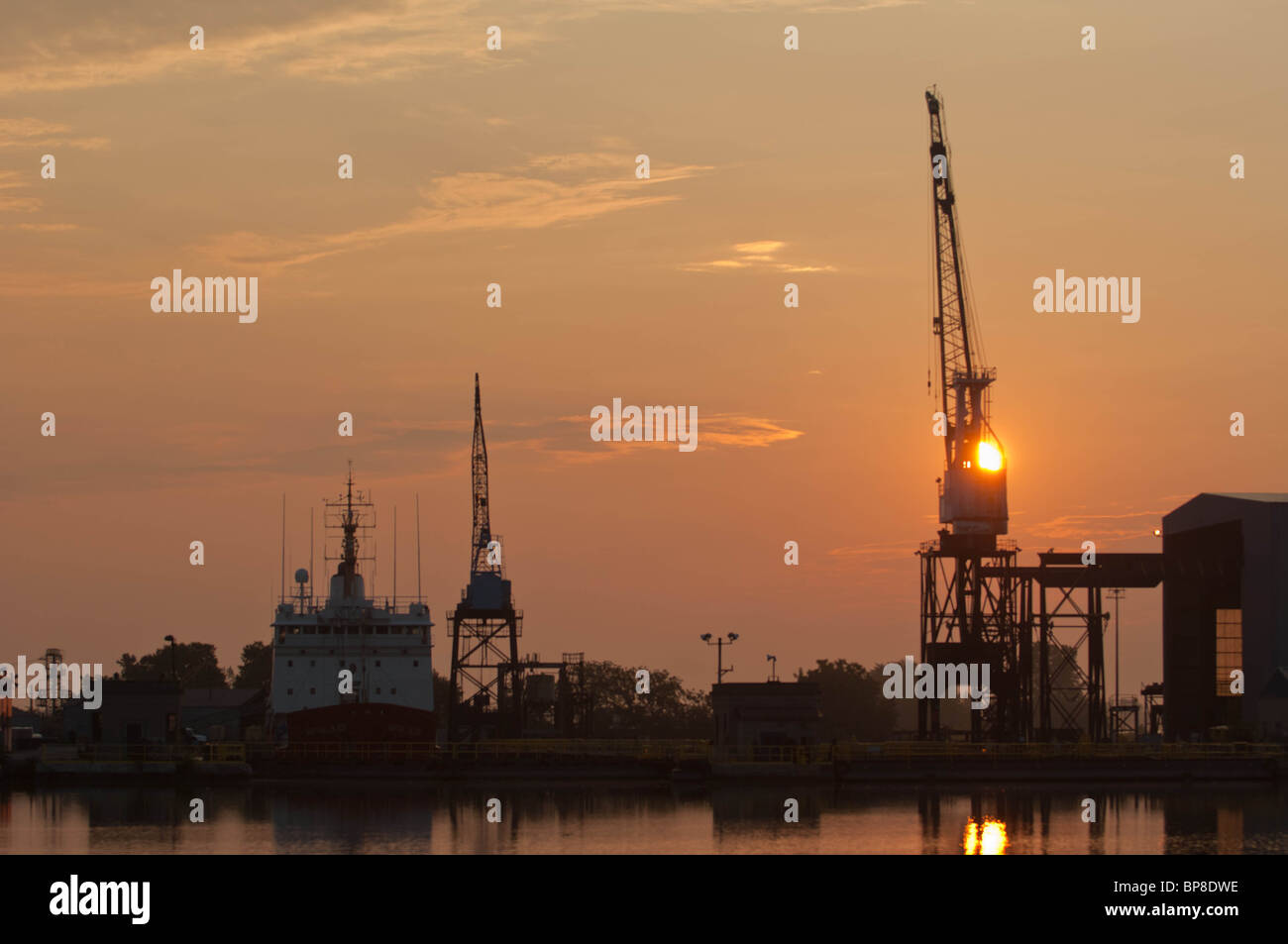 The workday starts early in the morning at the Port Weller Drydocks in