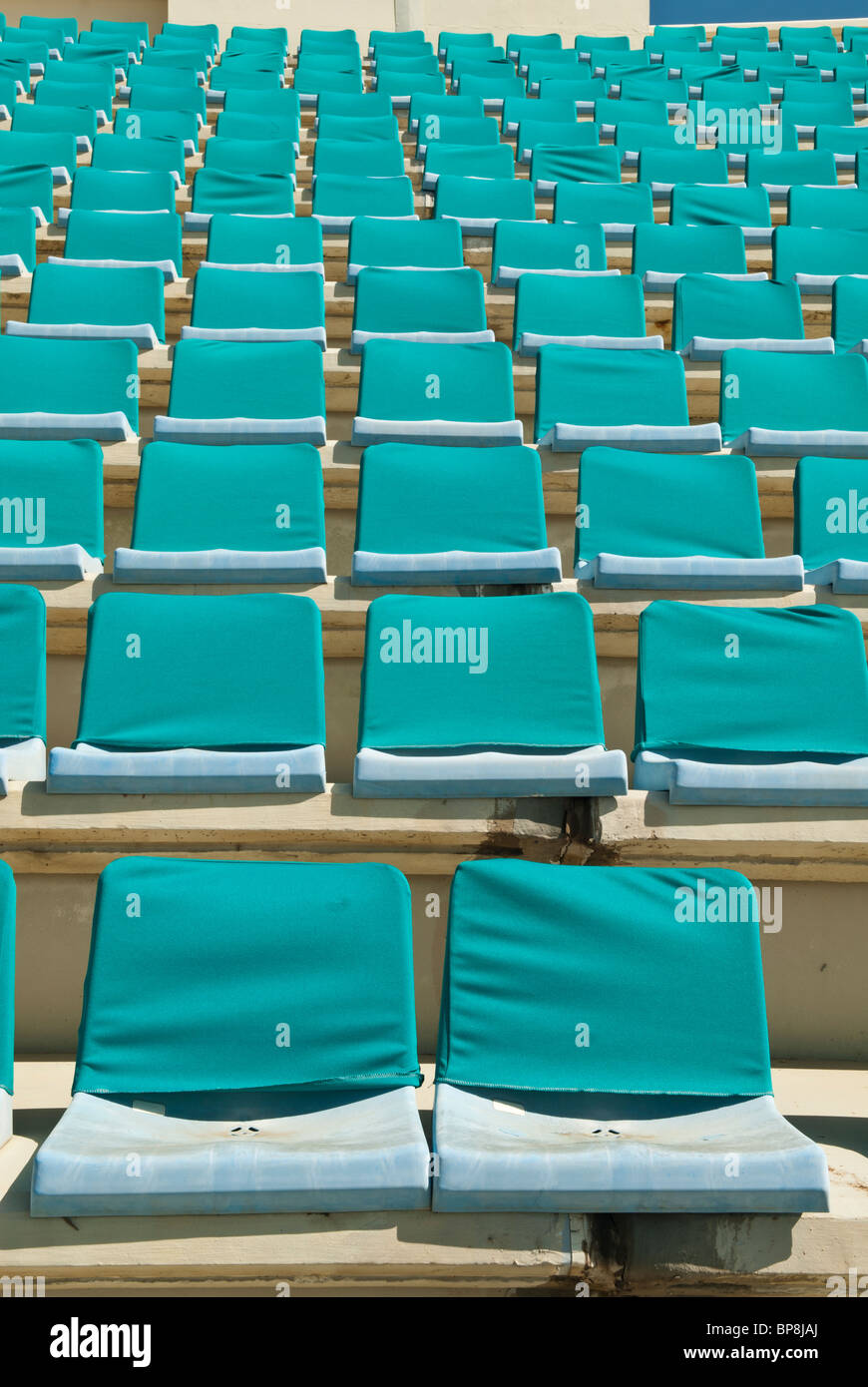 Blue seats in sports city stadium Beirut Lebanon Stock Photo Alamy