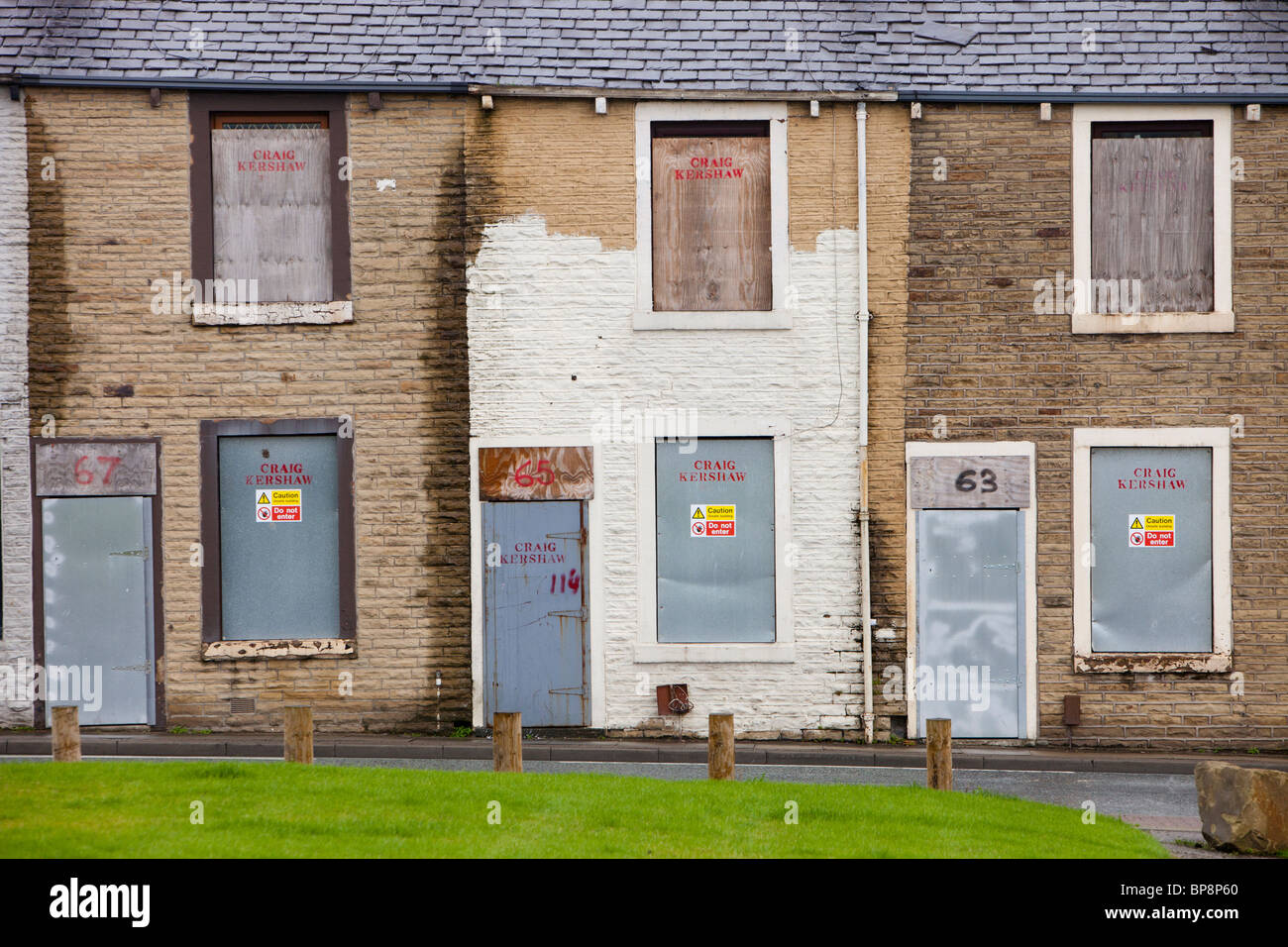 Boarded up derelict houses in Burnley, Lancashire, UK Stock Photo Alamy