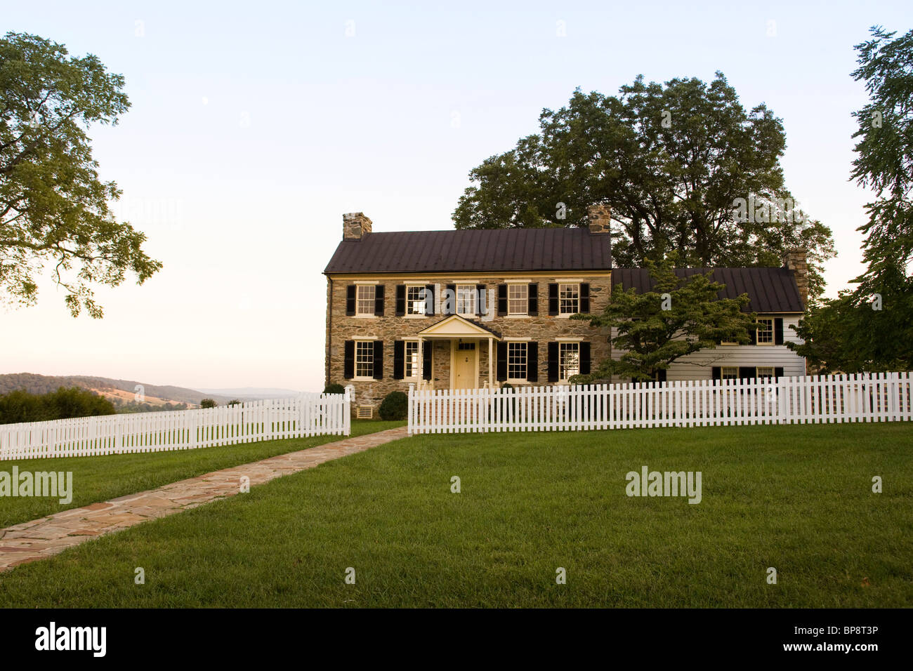 Traditional colonial house - Virginia USA Stock Photo