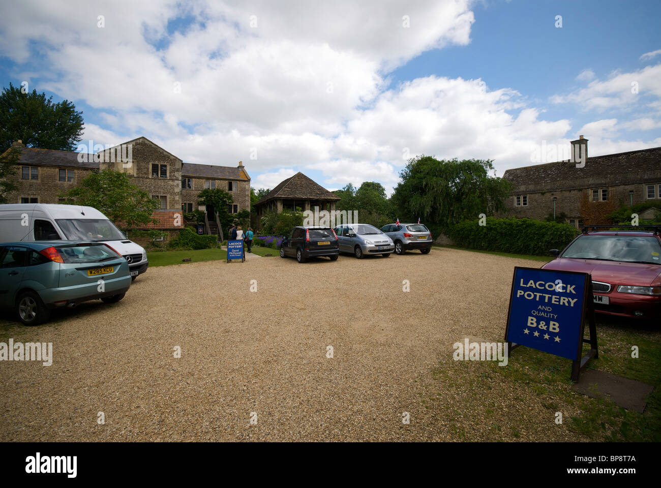 Lacock Wiltshire UK National Trust Pottery Car Park Stock Photo Alamy