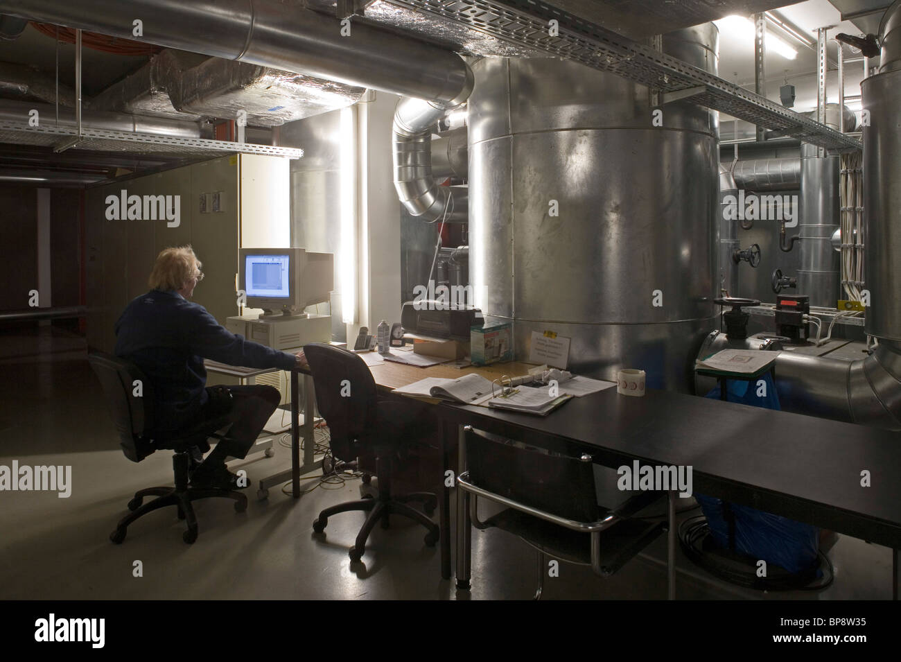air conditioning system in high rise building Stock Photo Alamy