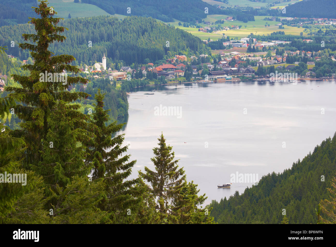 View at Titisee-Neustadt on Titisee (lake), Summer day, Black Forest ...