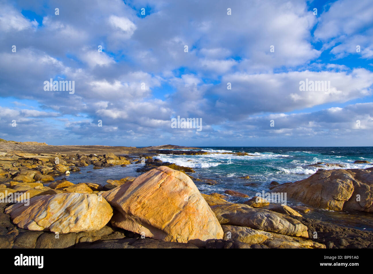 Fannie Cove at sunset, Stokes National Park, Western Australia. Stock Photo