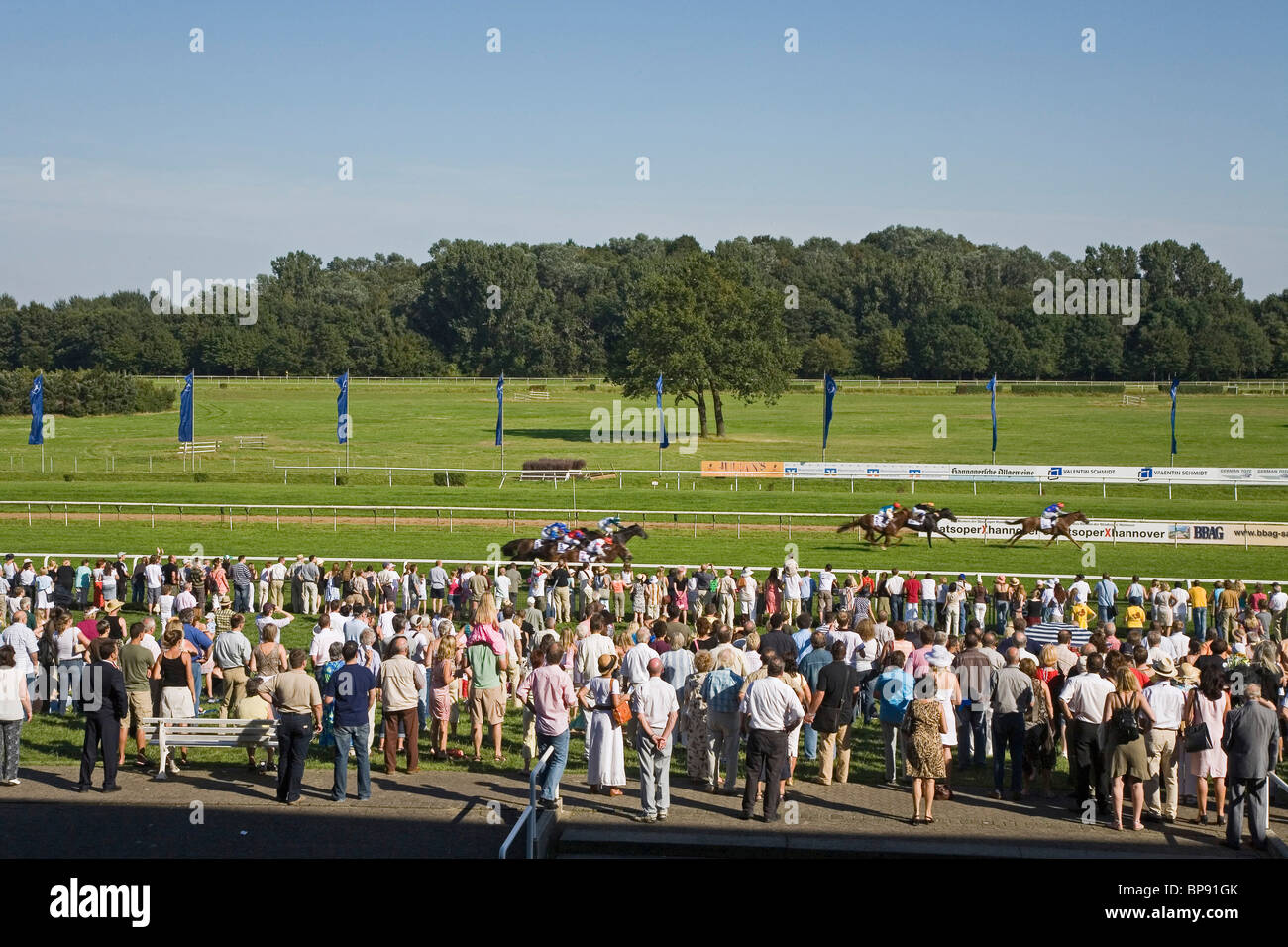horse race, Neuen Bult Langenhagen, Hanover Stock Photo