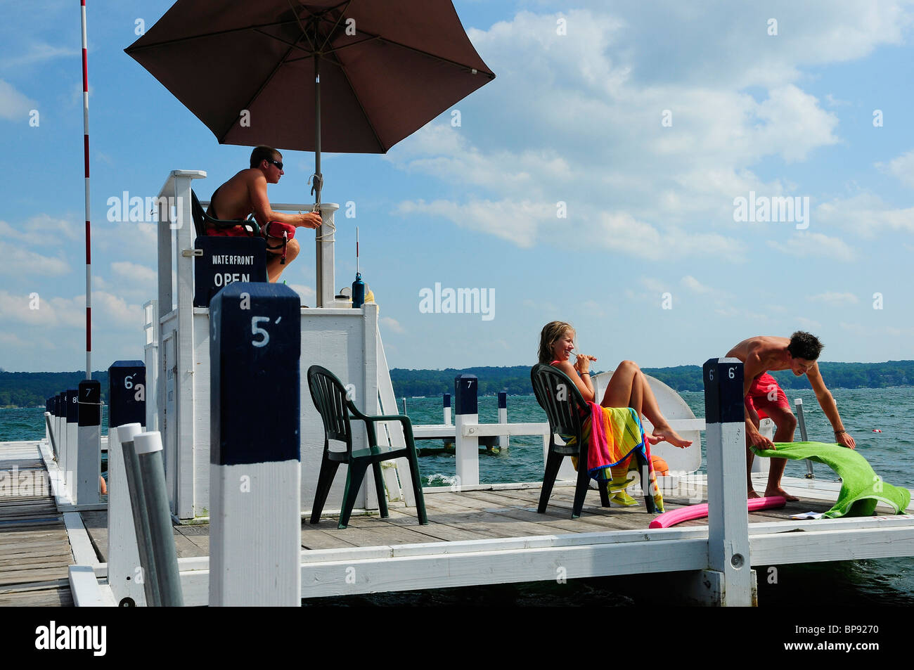 Aurora College Lakefront Pier, Fontana, Geneva Lake, Wisconsin, USA