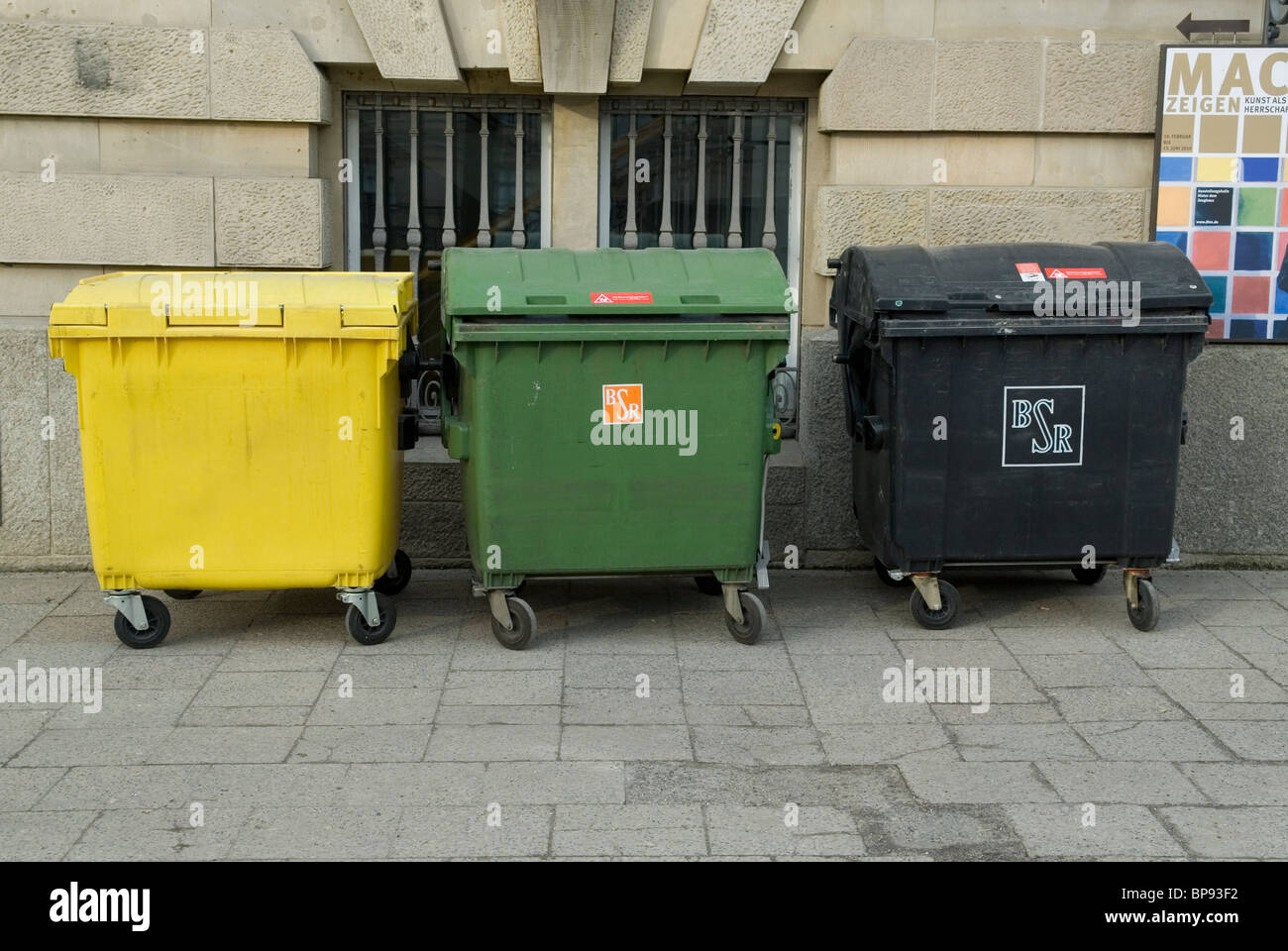 Recycle bins Berlin Germany Stock Photo Alamy