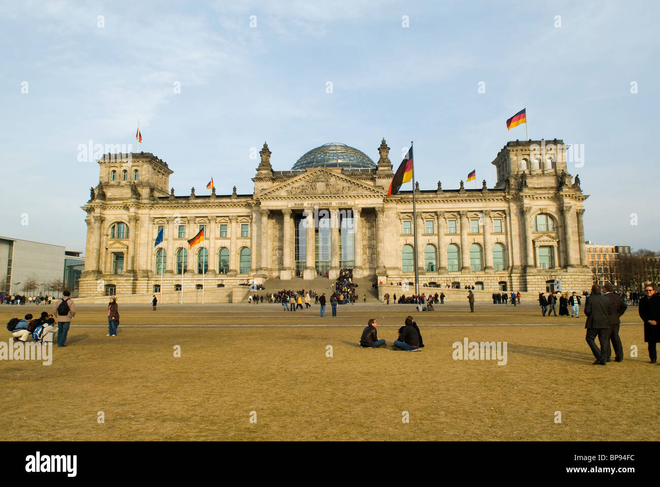 Reichstag Parliament Building Berlin Germany Stock Photo